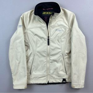 Klim Jacket Windstopper Soft Shell Women’s Small Cream Full Zip Cycling Biker